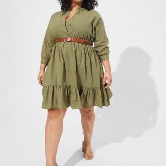 TORRID | Mini Voile Mandarin Collar Dress | Size 2 - Picture 2 of 4